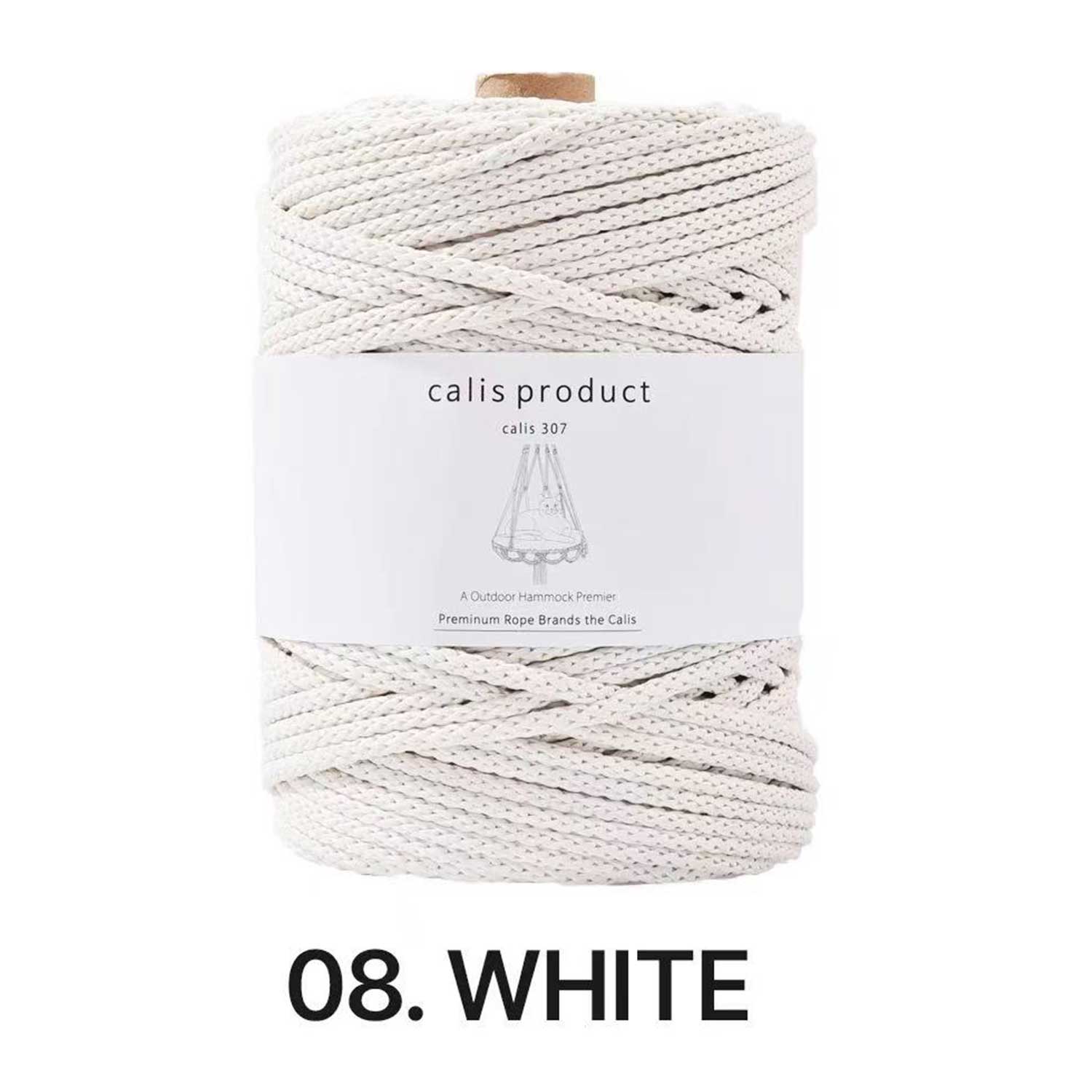 5mm Matte Polyester Round Cord - Hollow Core Braided Yarn for Crochet, Macramé & DIY Home Decor (35oz/600g)