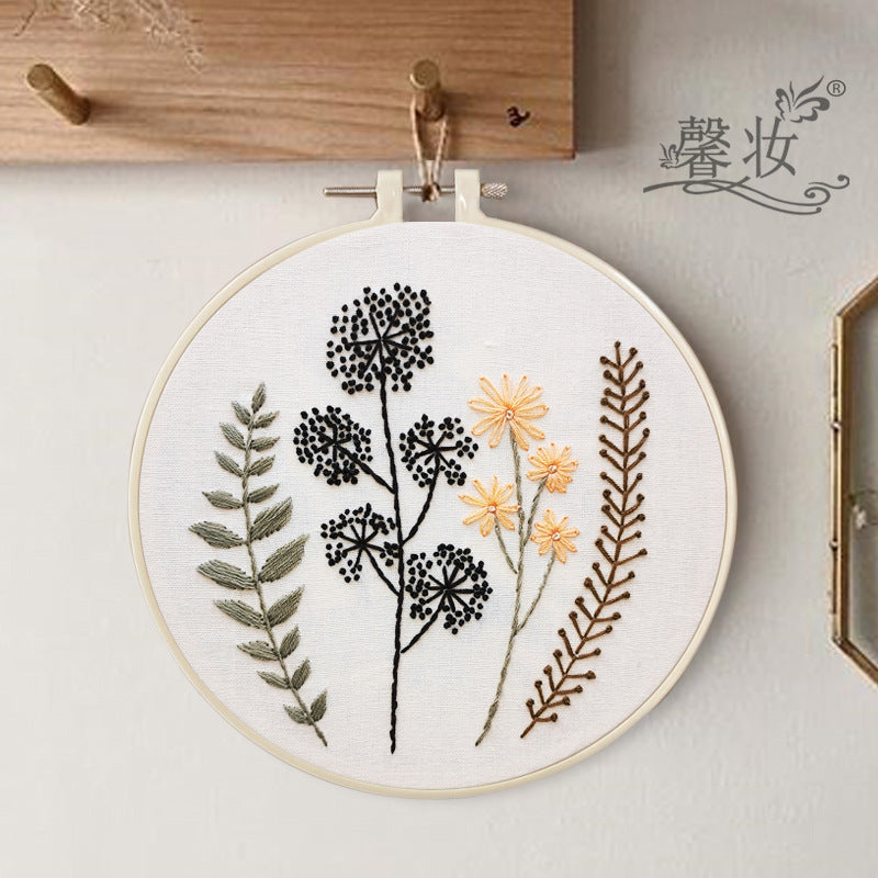 3 Sets Embroidery Kit,Cross Stitch Kits for Beginners,Needlepoint Kits for Adults with Easy Floral Pattern Hand Crafts,Hoop,Needle,Mothers Day Gifts Freeasyfar