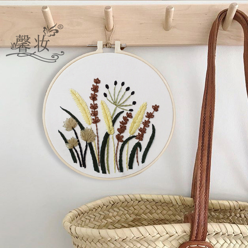 3 Sets Embroidery Kit,Cross Stitch Kits for Beginners,Needlepoint Kits for Adults with Easy Floral Pattern Hand Crafts,Hoop,Needle,Mothers Day Gifts Freeasyfar