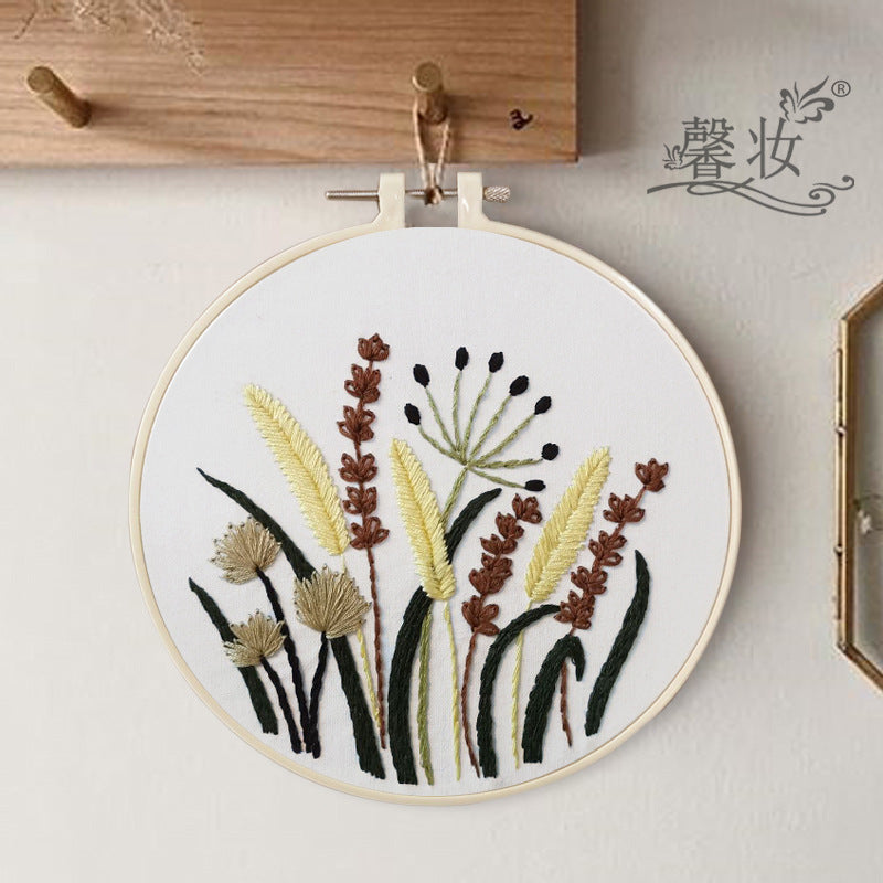 3 Sets Embroidery Kit,Cross Stitch Kits for Beginners,Needlepoint Kits for Adults with Easy Floral Pattern Hand Crafts,Hoop,Needle,Mothers Day Gifts Freeasyfar