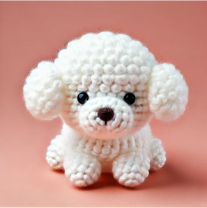 Crochet cute puppy-Bichu Freeasyfar