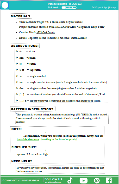 Free for First Order-Crochet Handbook for Beginners Freeasyfar