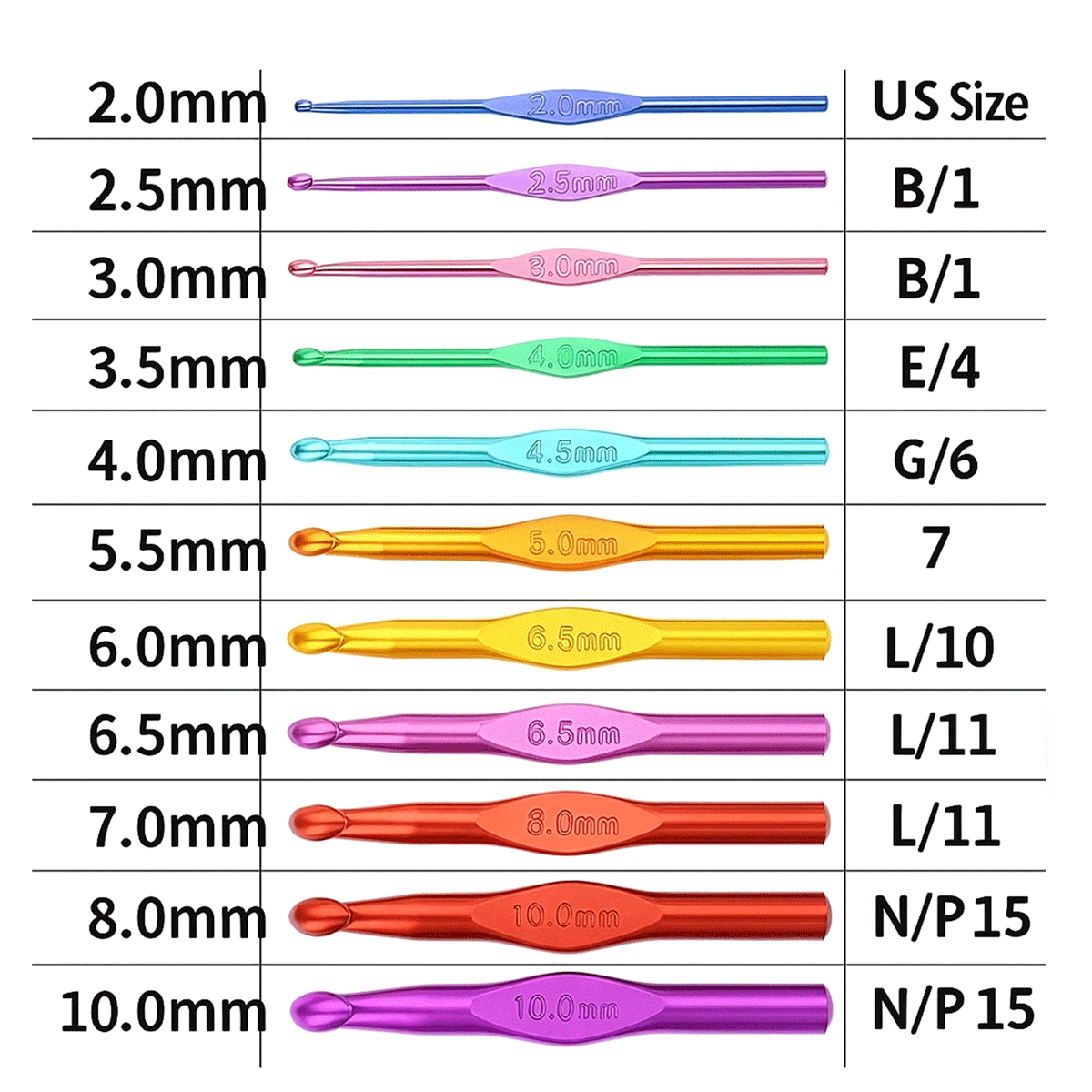 100 Pcs Crochet Hooks Set, Crochet Hooks Kit with Storage Case for Beginners-Orange
