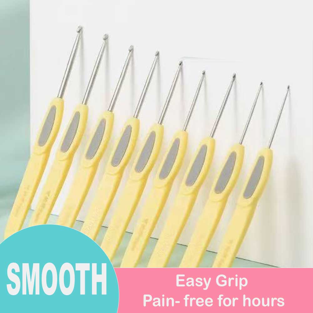 10-Piece Ergonomic Hook Kit(0.9 mm - 3.5 mm) with Travel Case Freeasyfar