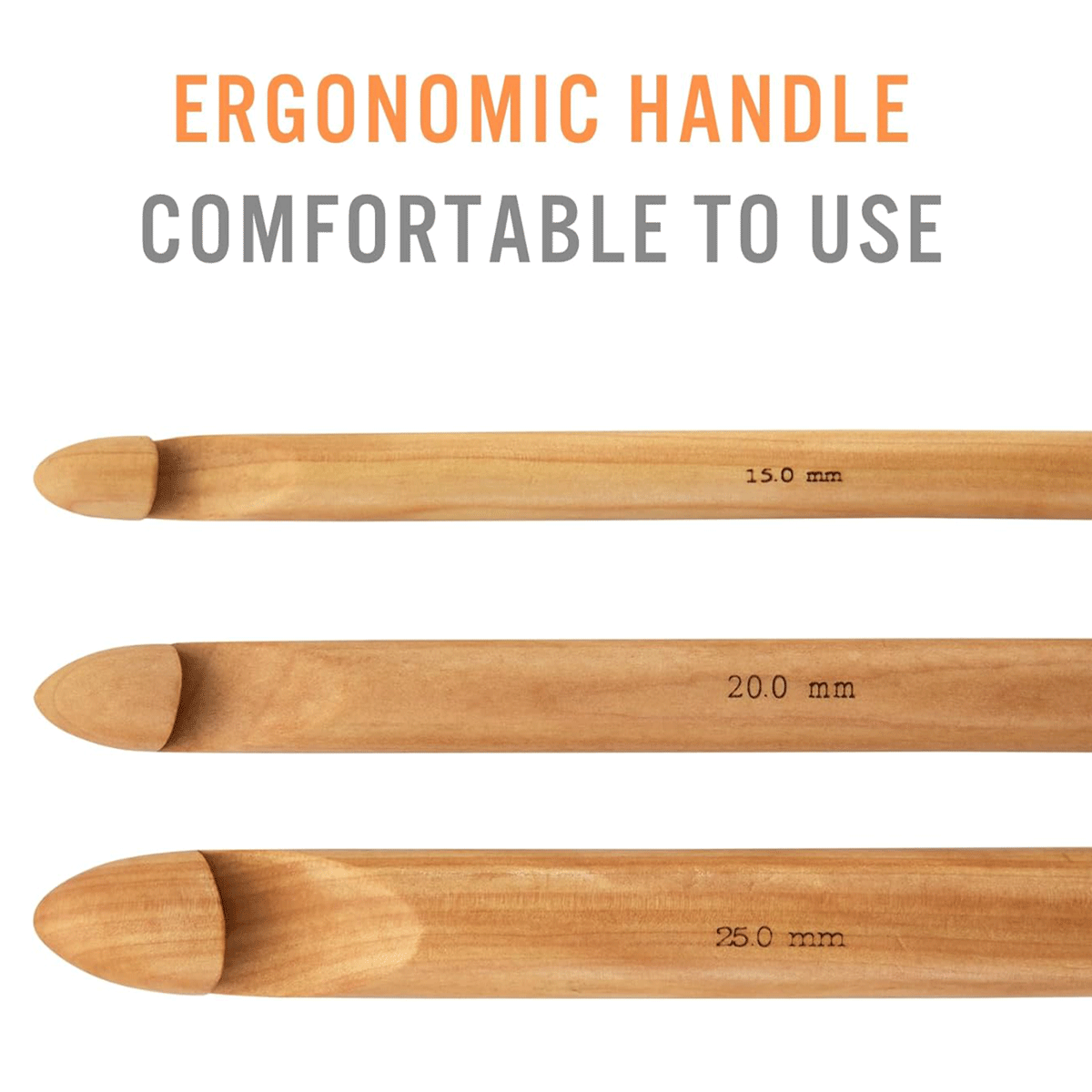 4PCS Giant Bamboo Crochet Hooks - 15mm /20mm/ 25mm /30mm