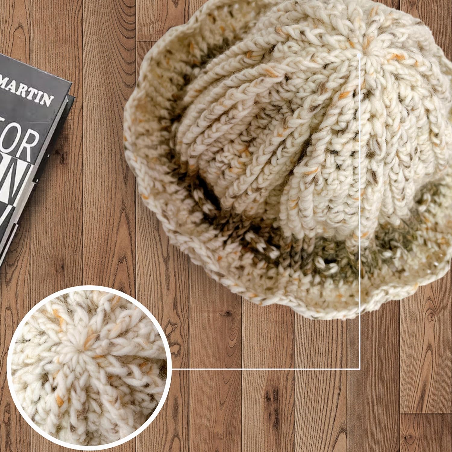 2 Pack Variegated Wool Blend Yarn, #3 DK, 20% Wool 80% Acrylic, , Single-Ply Wool Yarn Freeasyfar