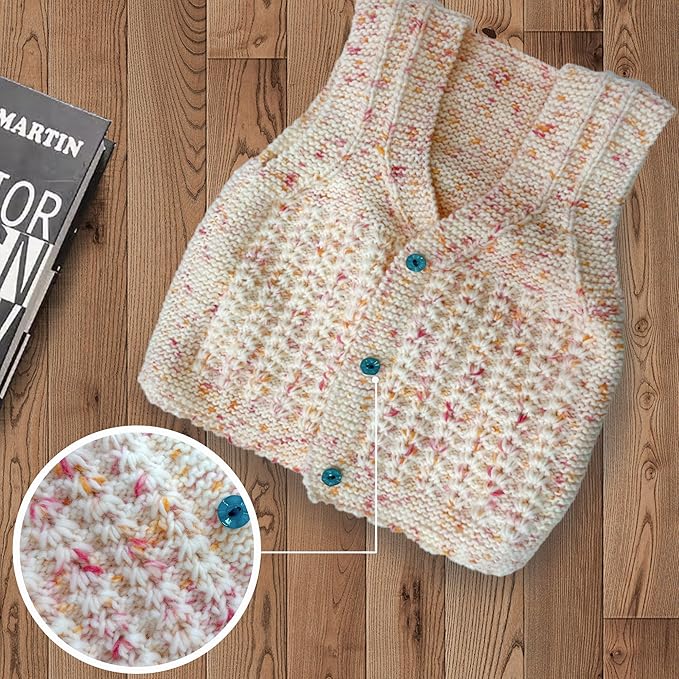 2 Pack Variegated Wool Blend Yarn, #3 DK, 20% Wool 80% Acrylic, , Single-Ply Wool Yarn Freeasyfar