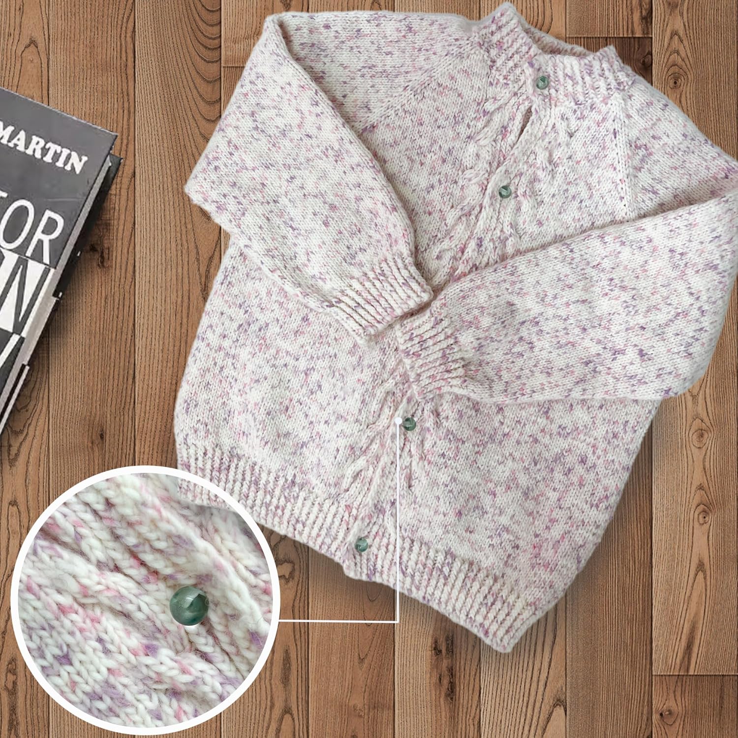 2 Pack Variegated Wool Blend Yarn, #3 DK, 20% Wool 80% Acrylic, , Single-Ply Wool Yarn Freeasyfar