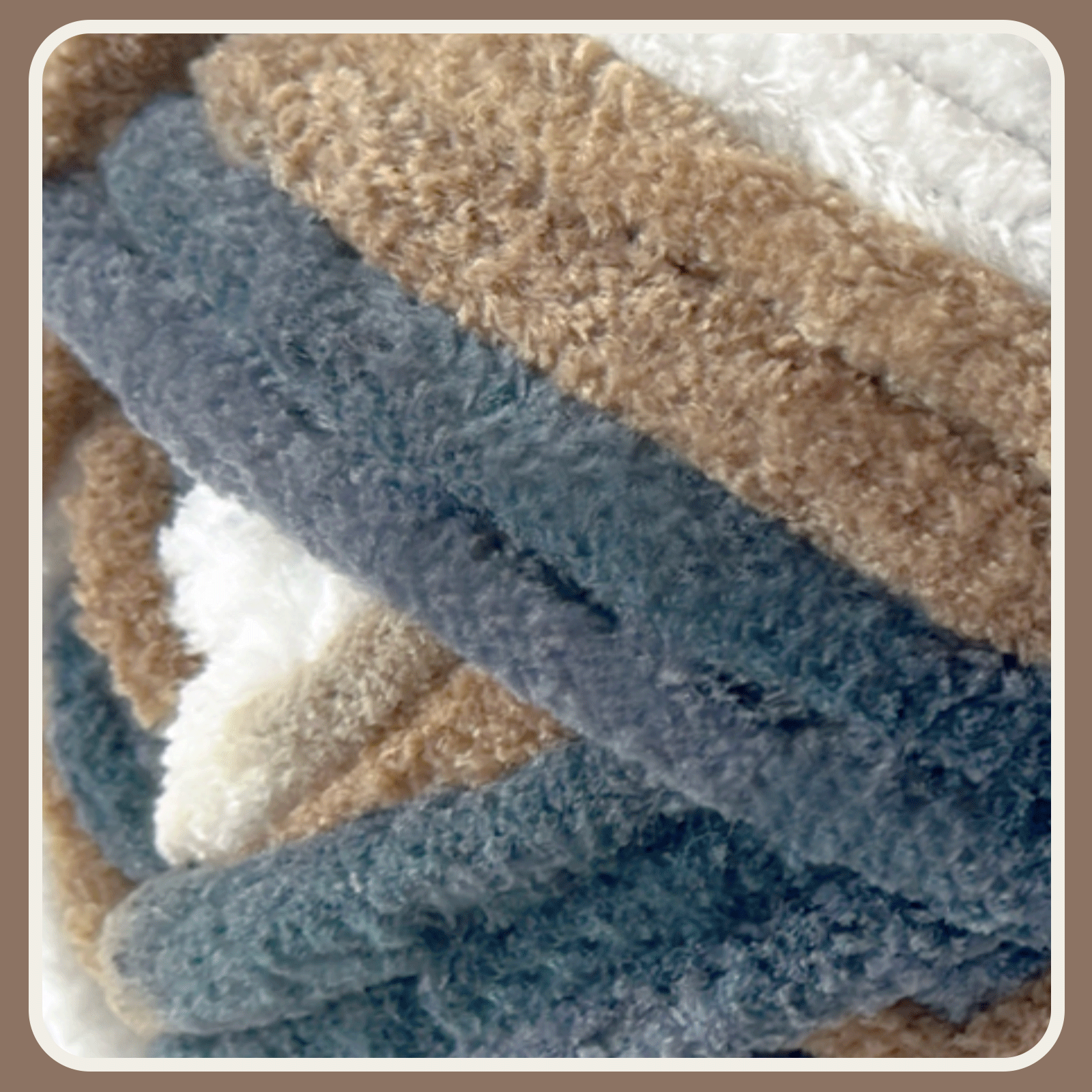 Earth Mix Mocha Brown Velvet Chenille Yarn for Crocheting and Knitting – Bulky (93 Yards/100g), Extra Soft Plush Yarn Freeasyfar