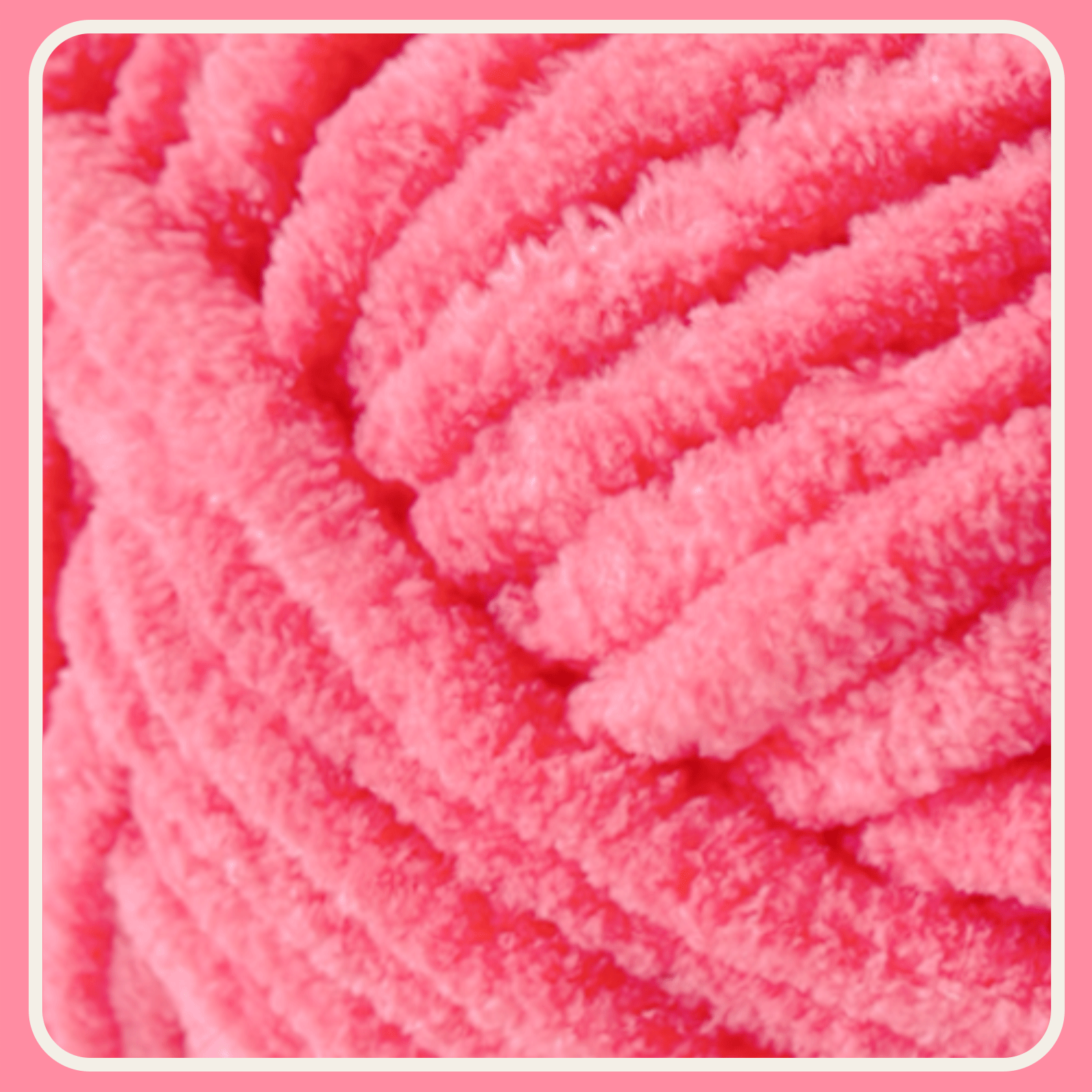 Hot Pink Velvet Chenille Yarn for Crocheting and Knitting – Bulky (93 Yards/100g), Extra Soft Plush Yarn Freeasyfar