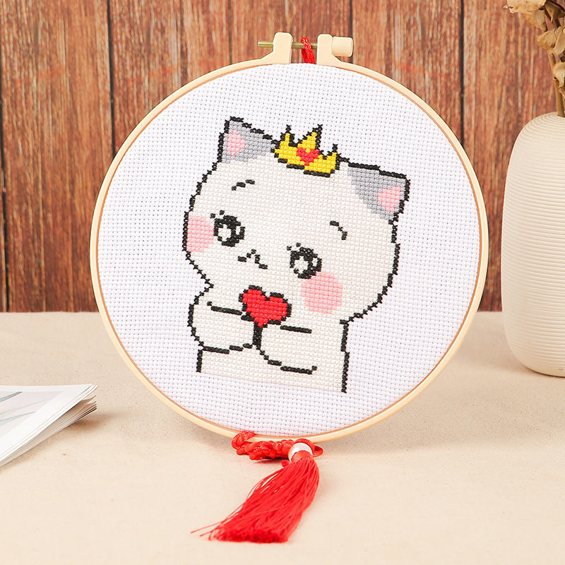 8PCS Beginner Cartoon Embroidery Kit for Adults, Hand Embroidery Kit for Kids Freeasyfar