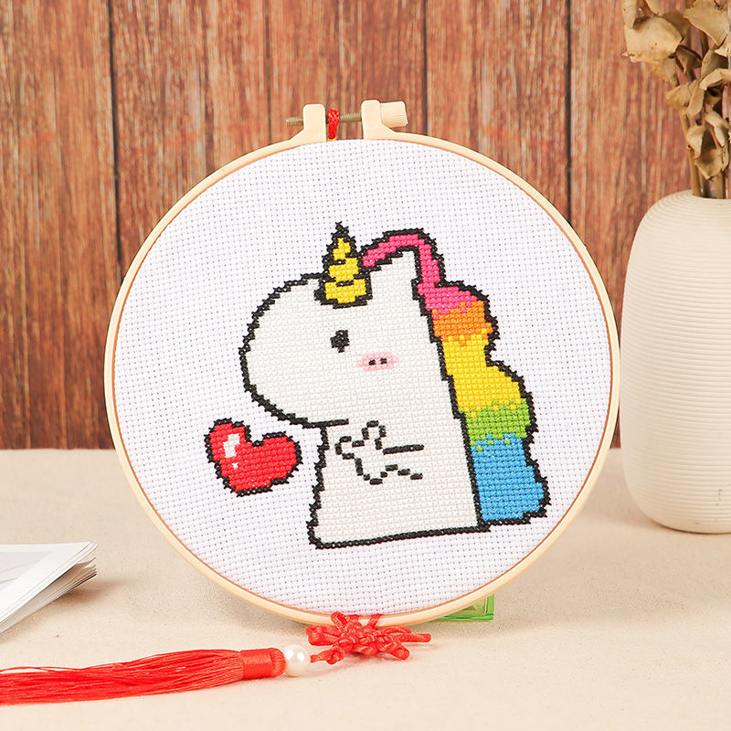 8PCS Beginner Cartoon Embroidery Kit for Adults, Hand Embroidery Kit for Kids Freeasyfar