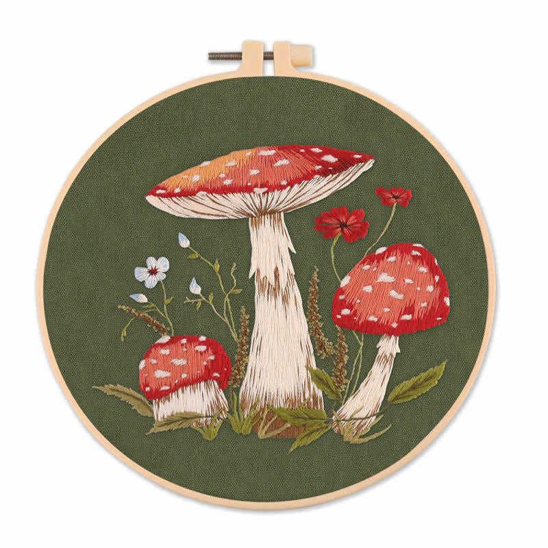 4 pcs of Embroidery Starter kit with Patterns and Instructions