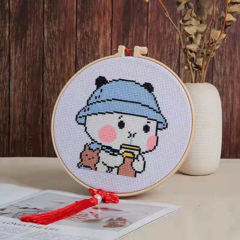 8PCS Beginner Cartoon Embroidery Kit for Adults, Hand Embroidery Kit for Kids Freeasyfar