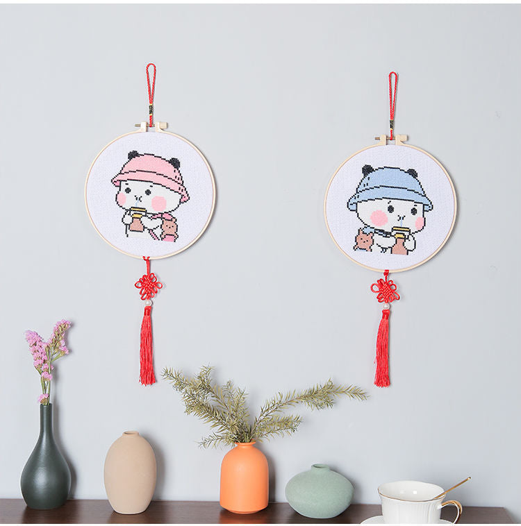 8PCS Beginner Cartoon Embroidery Kit for Adults, Hand Embroidery Kit for Kids Freeasyfar