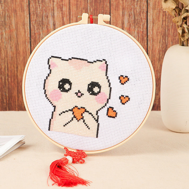 8PCS Beginner Cartoon Embroidery Kit for Adults, Hand Embroidery Kit for Kids Freeasyfar