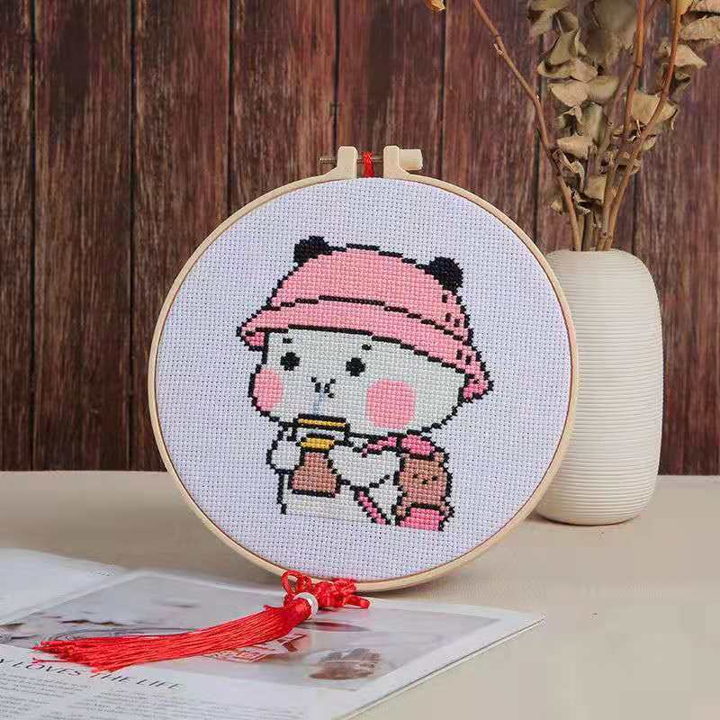 8PCS Beginner Cartoon Embroidery Kit for Adults, Hand Embroidery Kit for Kids Freeasyfar