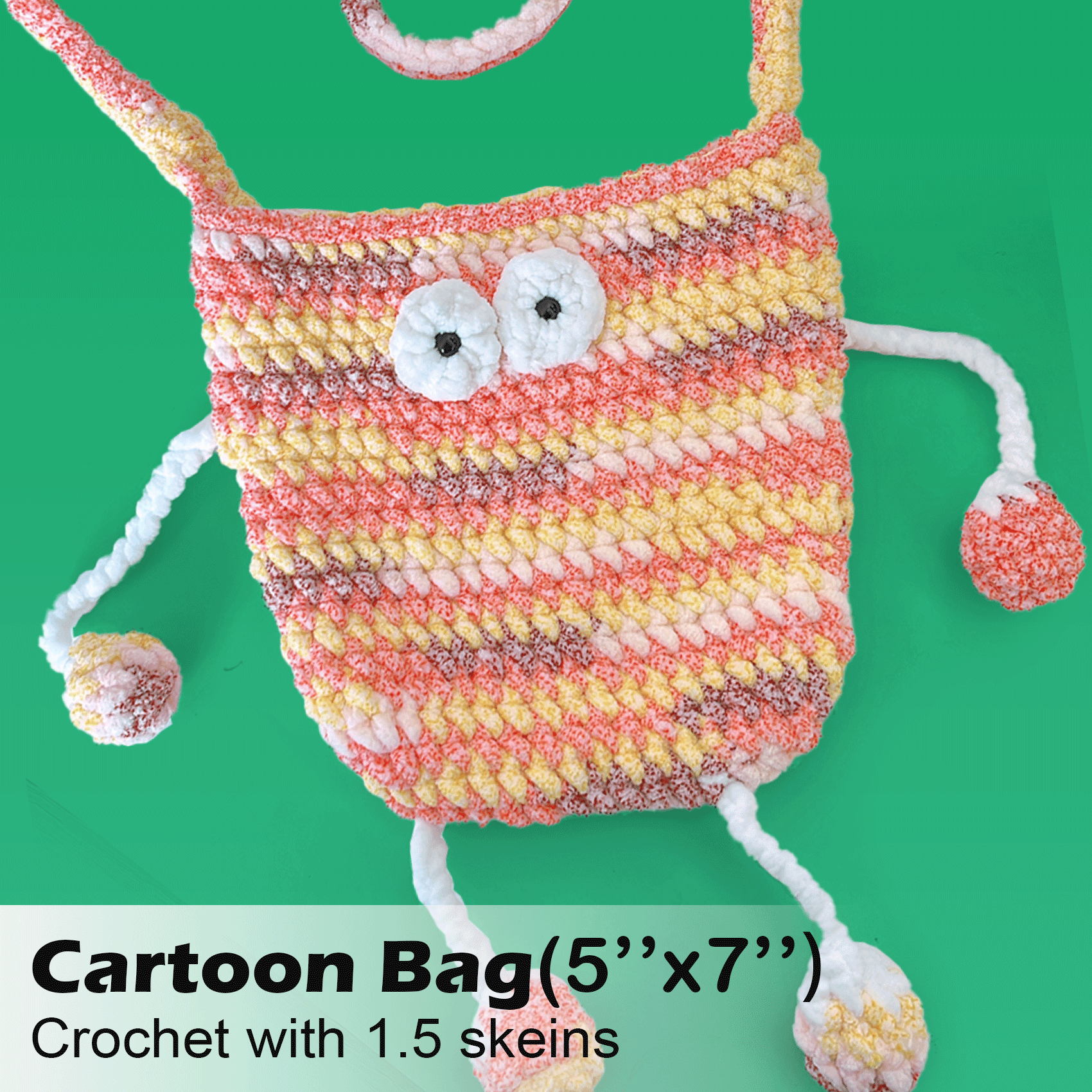 Variegated Chenille Yarn for Crocheting and Knitting - 3.5oz/93yds Each Skein -sunset Freeasyfar