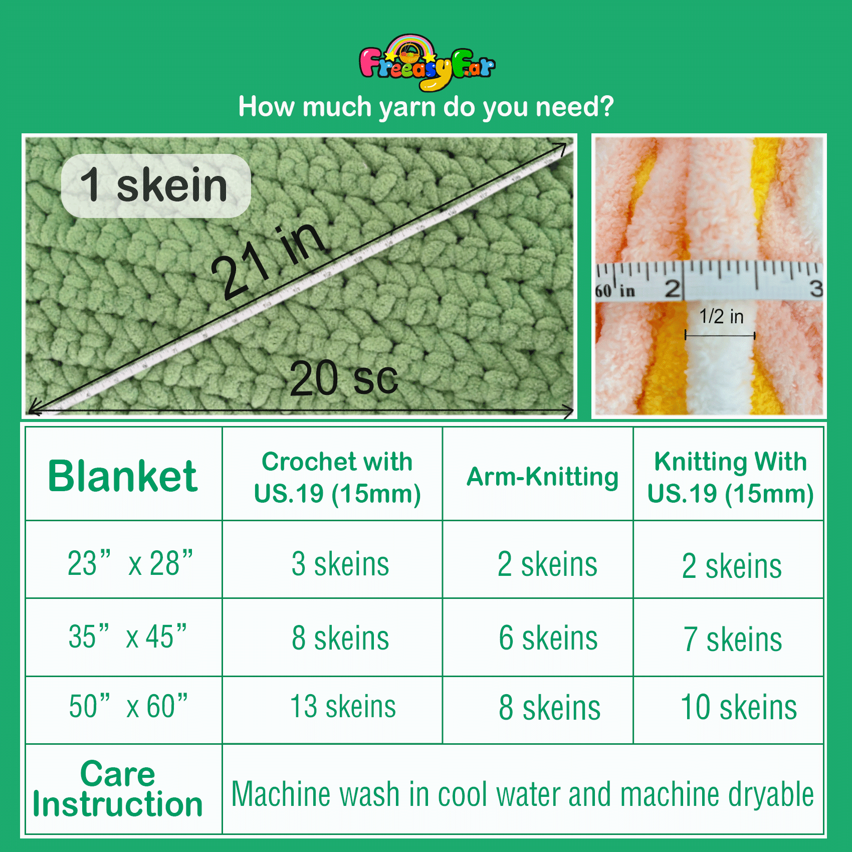 Chunky Chenille Yarn for Crocheting - Super Bulky Fluffy Yarn for Knitting -100% Polyester -Pastel Bloom Freeasyfar