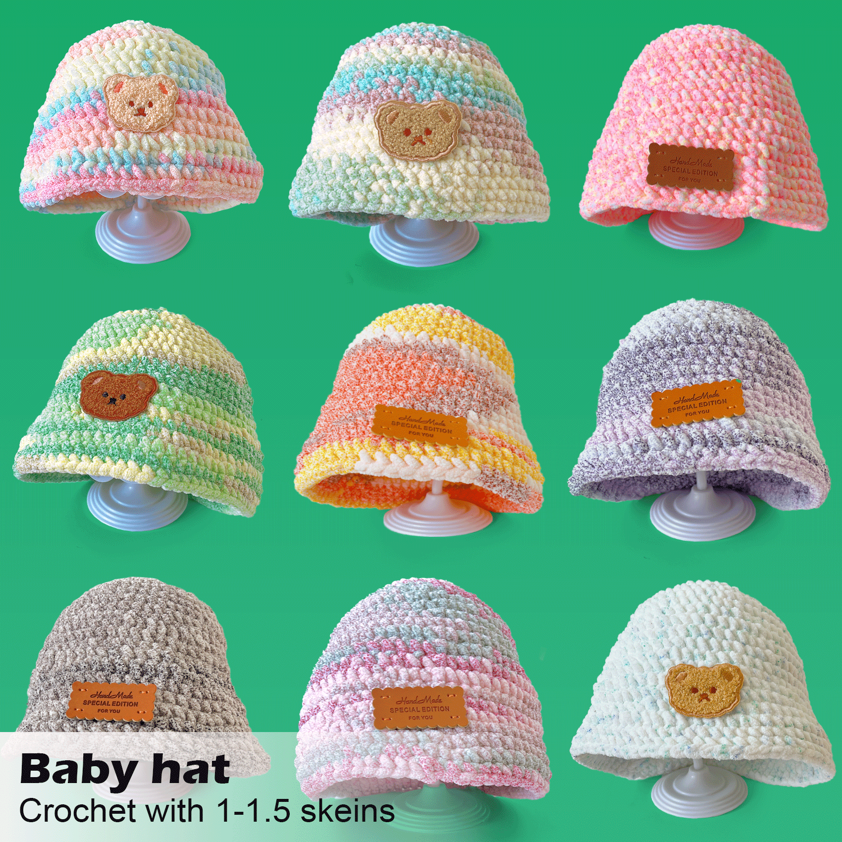 Variegated Chenille Yarn for Crocheting and Knitting - #5 Bulky-3.5oz/93yds Each Skein-Super Soft -Lilac Mist Freeasyfar