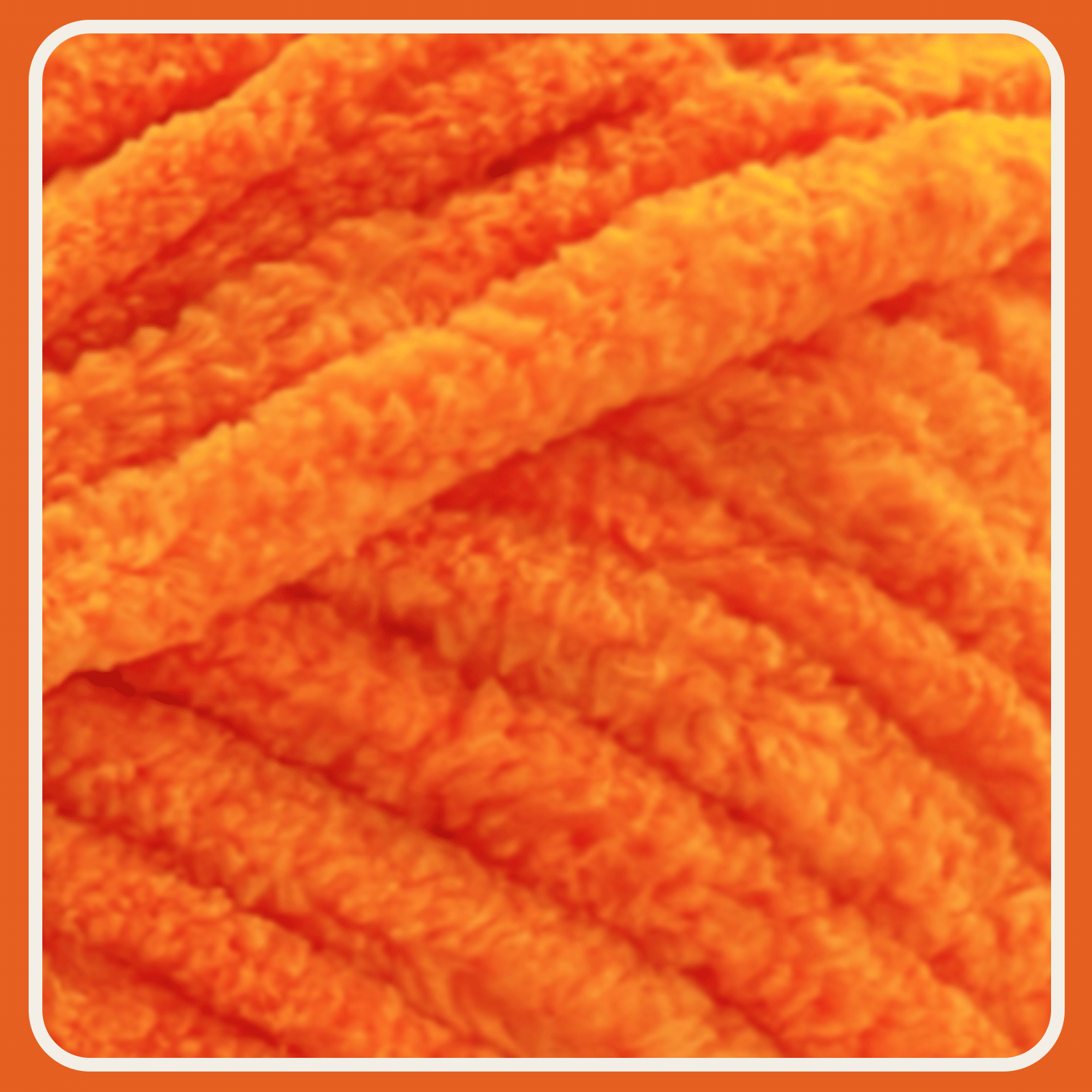 Orange Velvet Chenille Yarn for Crocheting and Knitting – Bulky (93 Yards/100g), Extra Soft Plush Yarn Freeasyfar