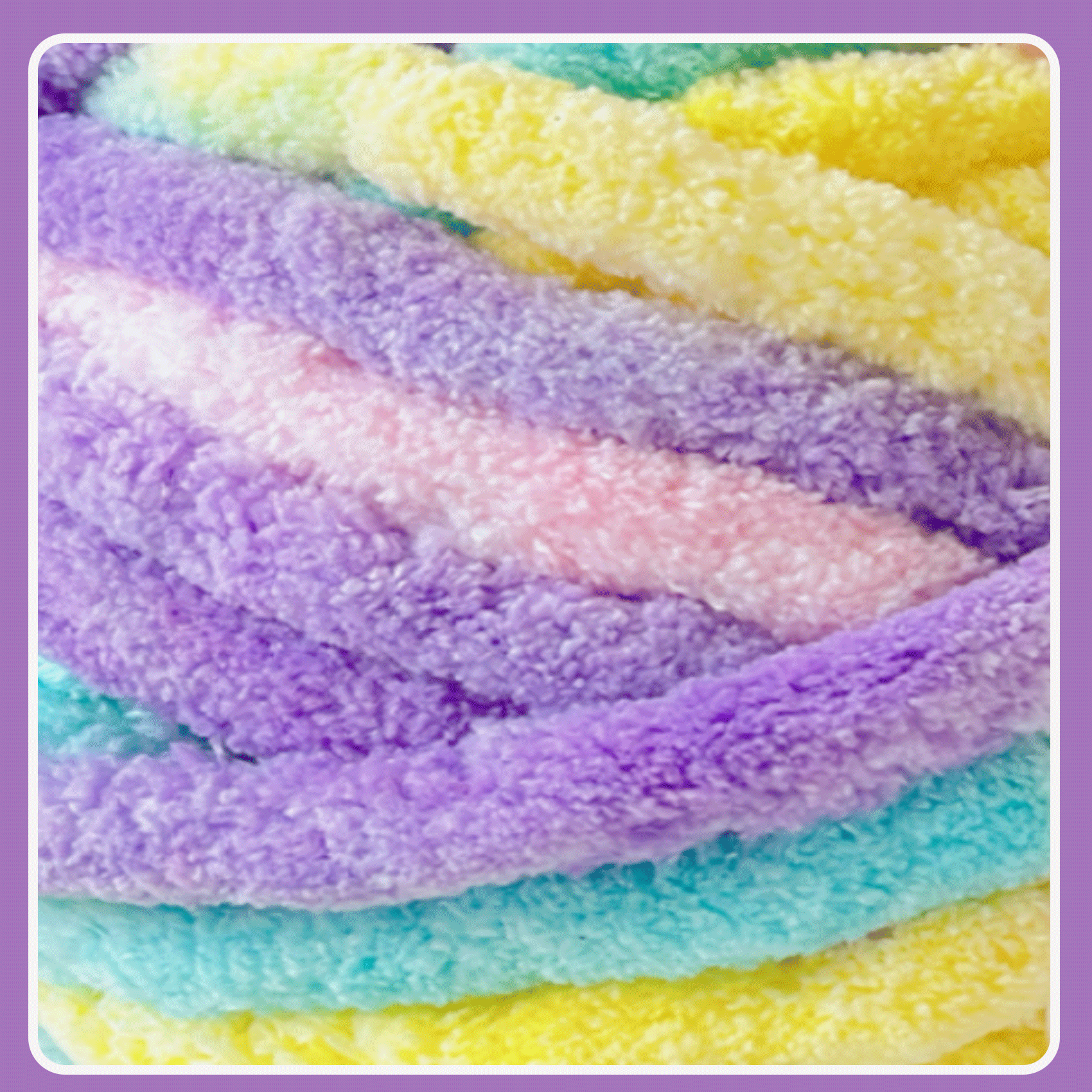 Chunky Chenille Yarn for Crocheting - Super Bulky Fluffy Yarn for Knitting -100% Polyester -Pastel Bloom Freeasyfar