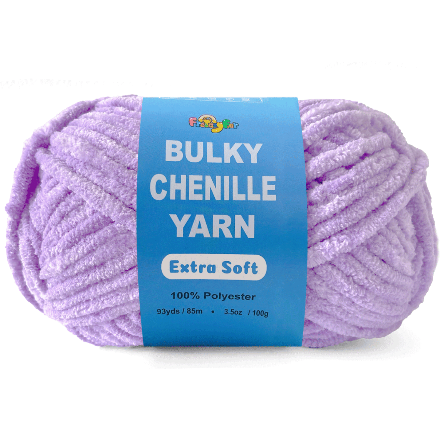 Velvet Chenille Yarn for Crocheting and Knitting – Bulky (93 Yards/100g), Extra Soft Polyester Chunky Yarn for DIY Crafts, Plush Toys, Blankets-Purple