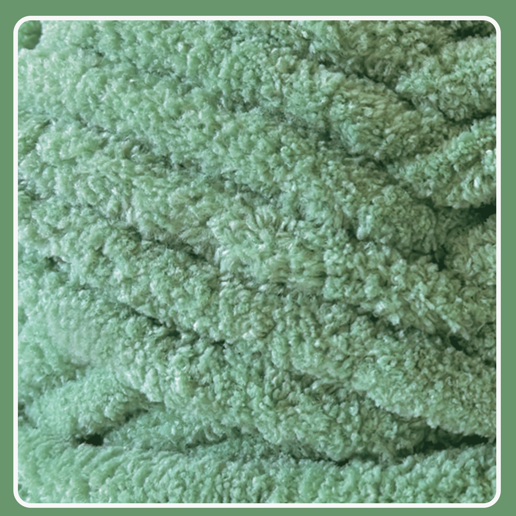 Chunky Chenille Yarn for Crocheting - Super Bulky Fluffy Yarn for Knitting -100% Polyester-Sage Green, 8 Pack Freeasyfar