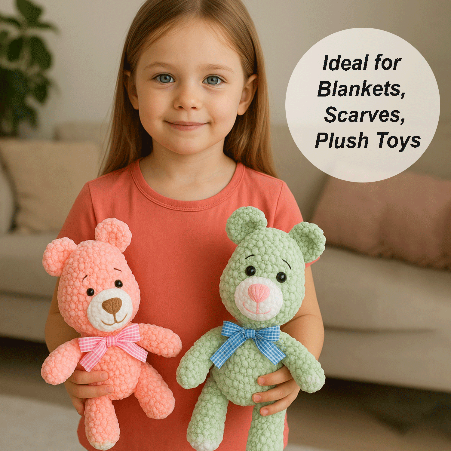 6 Pack Bulky Variegated Chenille Yarn for Crocheting and Knitting Freeasyfar