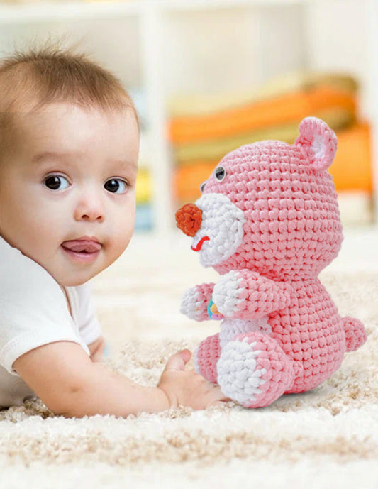 Handmade Warmth: Crafting a Special Crochet Bear for Your Baby with Our Premium Yarns