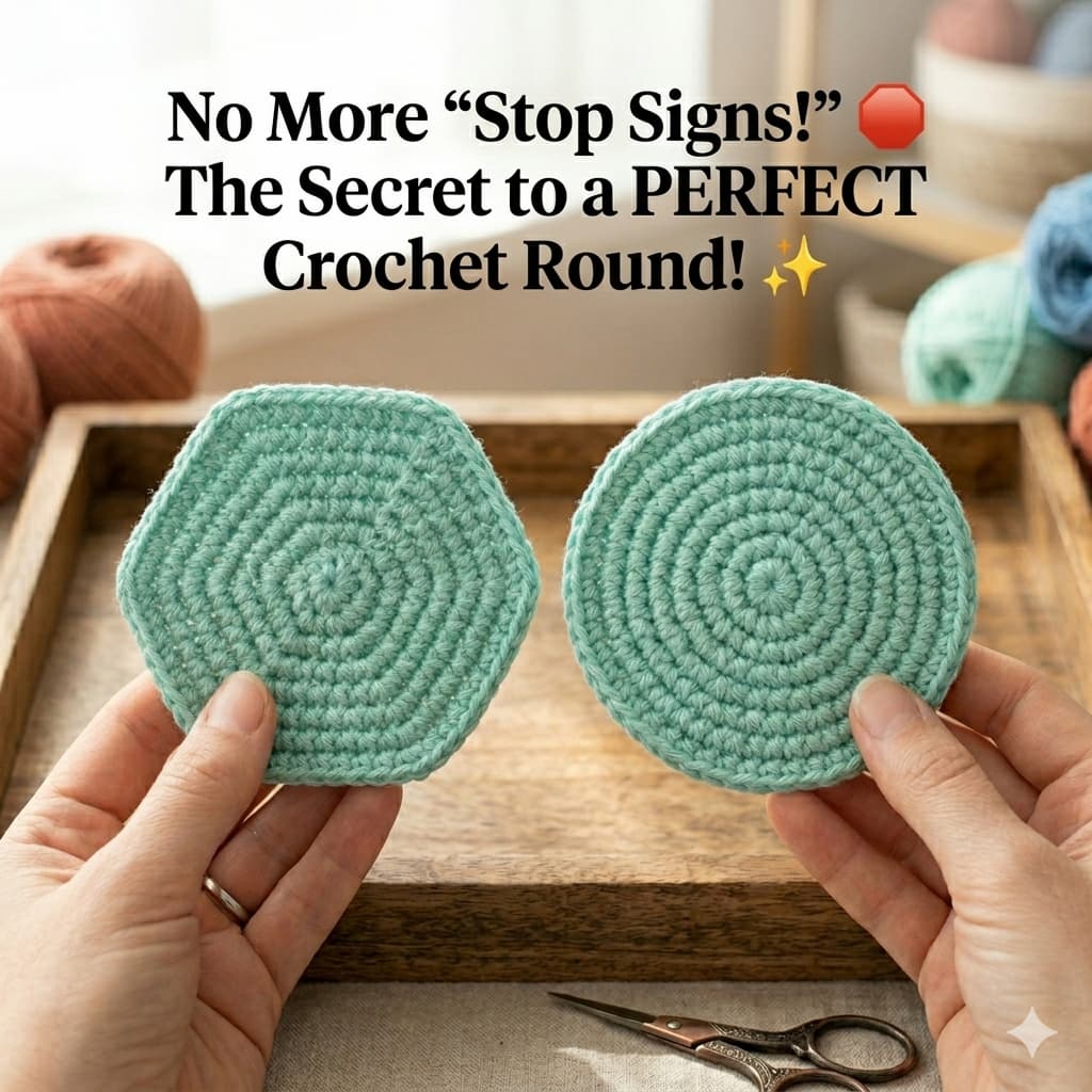 No More "Stop Signs!"🛑 Your Ultimate Cheat Sheet for the PERFECT Crochet Round! ✨