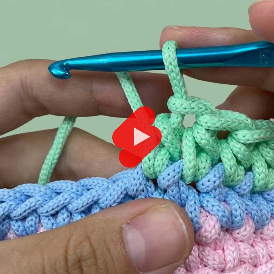 Basic Stitches: half double crochet (hdc)
