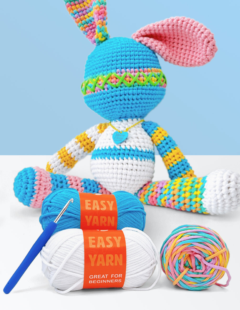 Color Your World: Create Vibrant Crochet Bunnies with Our Hand-Dyed Ya ...