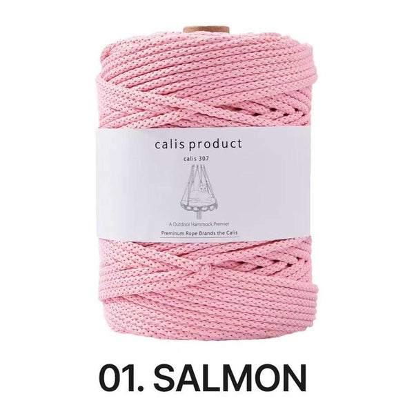 5mm Matte Polyester Round Cord - Hollow Core Braided Yarn for Crochet, Macramé & DIY Home Decor （35oz/600g)