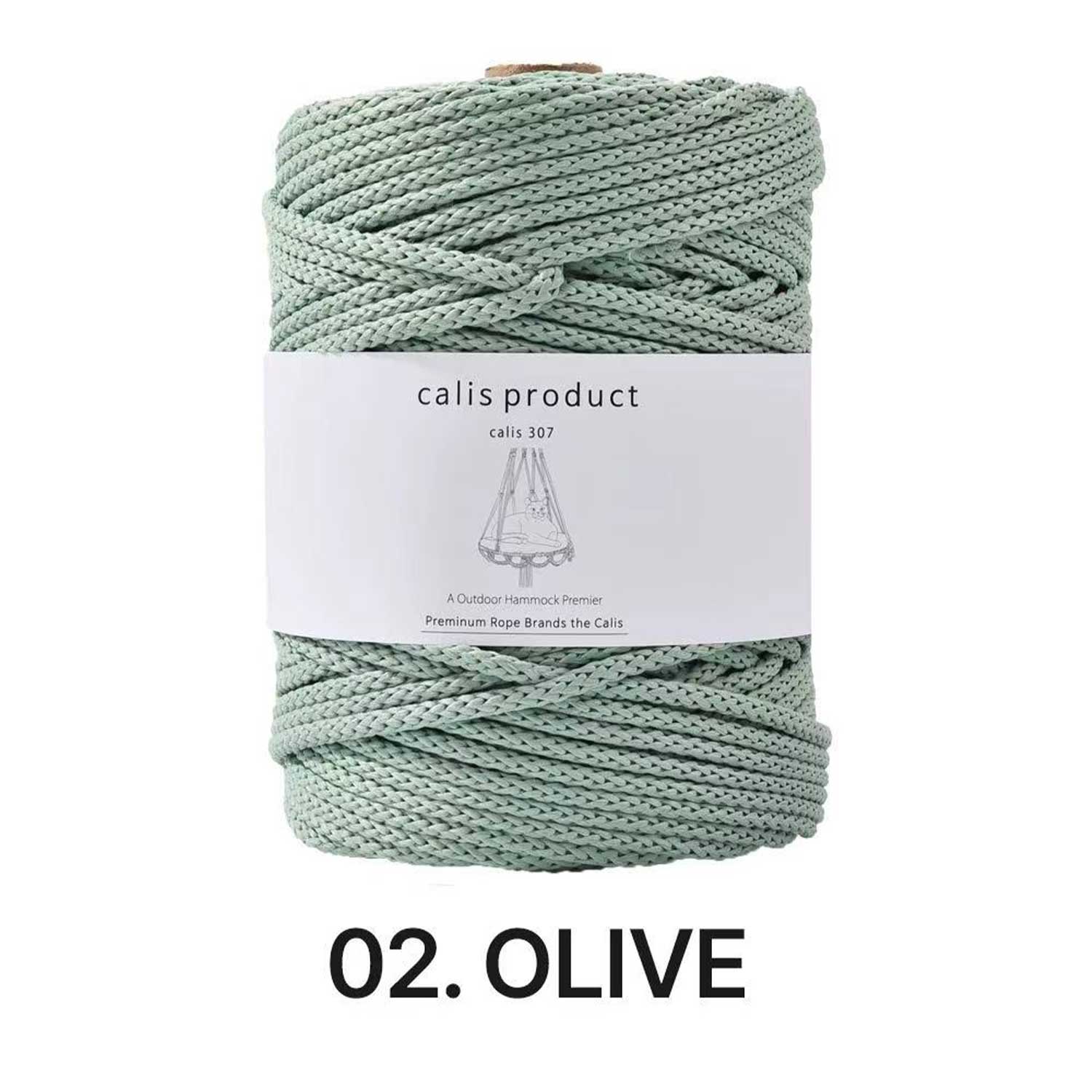 5mm Matte Polyester Round Cord - Hollow Core Braided Yarn for Crochet, Macramé & DIY Home Decor （35oz/600g)