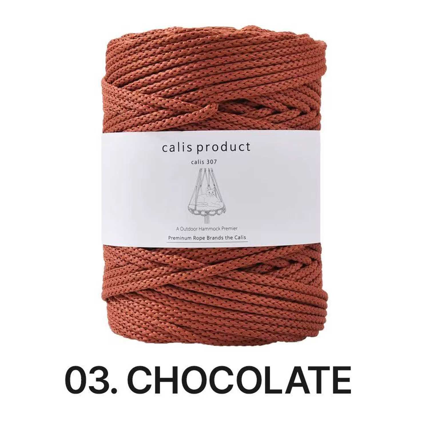 5mm Matte Polyester Round Cord - Hollow Core Braided Yarn for Crochet, Macramé & DIY Home Decor （35oz/600g)