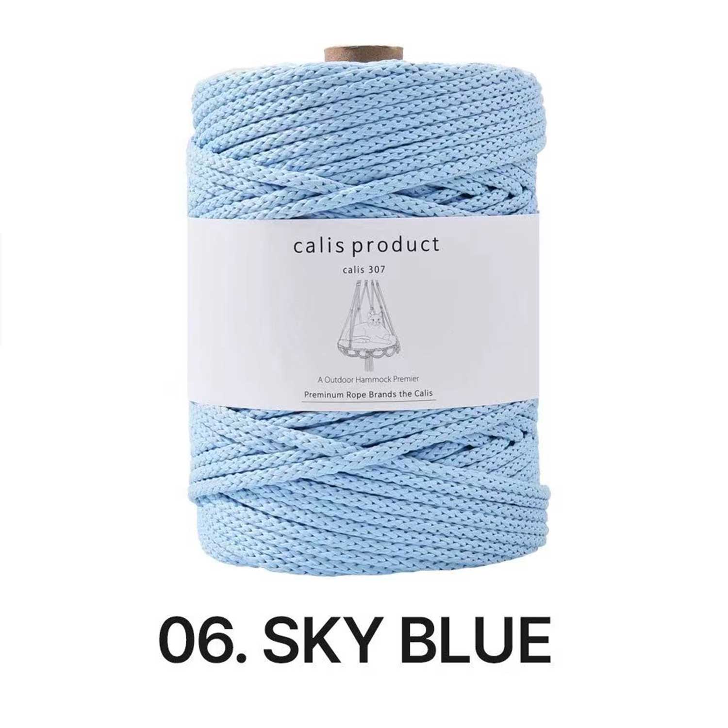 5mm Matte Polyester Round Cord - Hollow Core Braided Yarn for Crochet, Macramé & DIY Home Decor （35oz/600g)