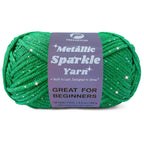 Metallic Sparkle Yarn for Crochet and Knitting with Easy-to-See Stitches