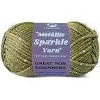 Metallic Sparkle Yarn for Crochet and Knitting with Easy-to-See Stitches