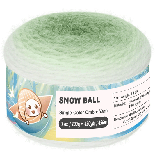 SNOW BALL Ombre Gradient Yarn for Knitting and Crochet, #3 DK Weight ,Acrylic Wool Blend, 200g/456m Cake Yarn （Golden Honey） Freeasyfar