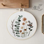 3 Sets Embroidery Kit,Cross Stitch Kits for Beginners,Needlepoint Kits for Adults with Easy Floral Pattern Hand Crafts,Hoop,Needle,Mothers Day Gifts Freeasyfar