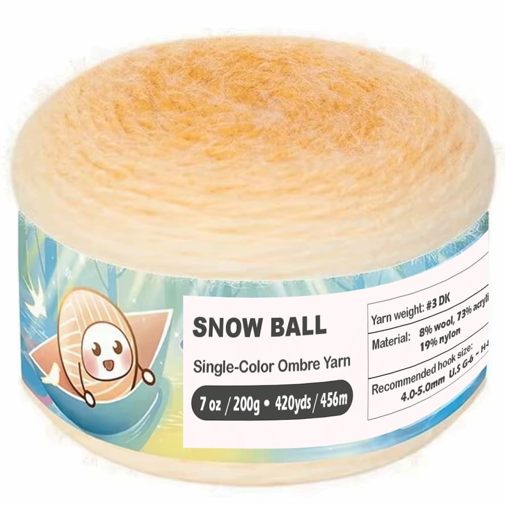 Ombre Gradient Cake Yarn - 200g #3 DK Weight Wool Blend for Shawls & Cardigans