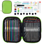100 Pcs Amigurumi Crochet Hooks and Safety Eyes Set with Storage Case for Beginners