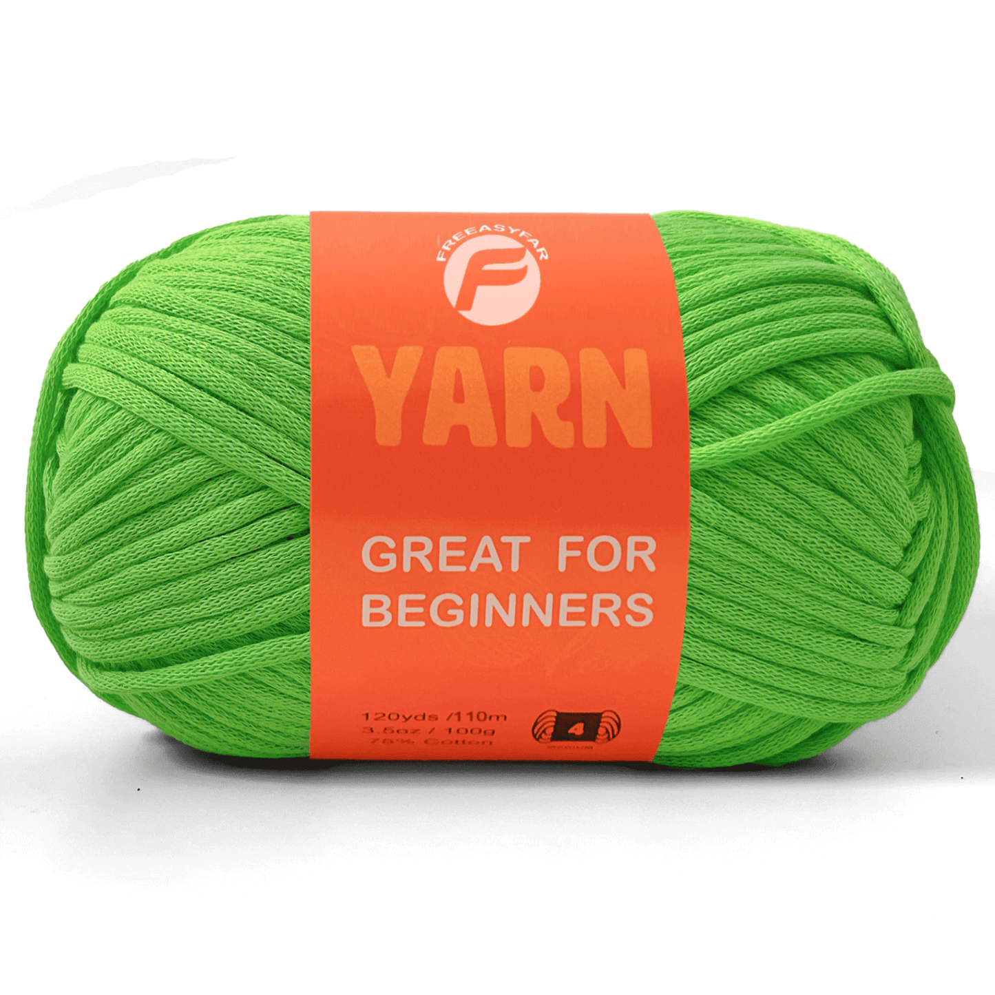 Green Easy Peasy Beginner Yarn - 3.5 oz / 120 yards - Worsted Weight #4