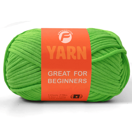 Green Easy Peasy Beginner Yarn - 3.5 oz / 120 yards - Worsted Weight #4