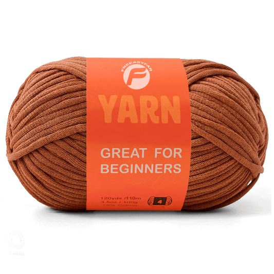 Latte Easy Peasy Beginner Yarn - 3.5 oz / 120 yards - Worsted Weight #4