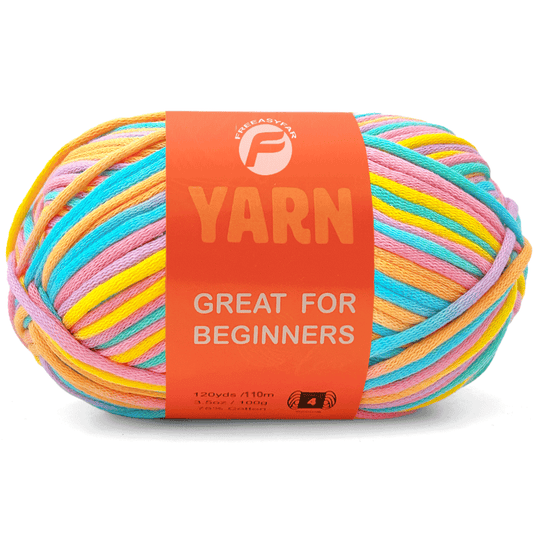Pastel Easy Peasy Beginner Yarn - 3.5 oz / 120 yards - Worsted Weight #4
