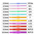 100 Pcs Crochet Hooks Set, Crochet Hooks Kit with Storage Case for Beginners-Purple Freeasyfar