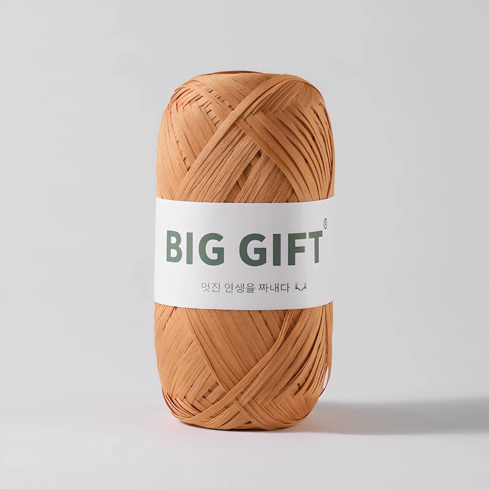 100% Cotton Raffia Yarn - 308yds Washable Straw Yarn for Crochet Summer Hats & Beach Bags