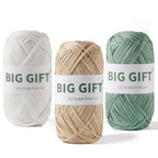 100% Cotton Raffia Yarn - 308yds Washable Straw Yarn for Crochet Summer Hats & Beach Bags